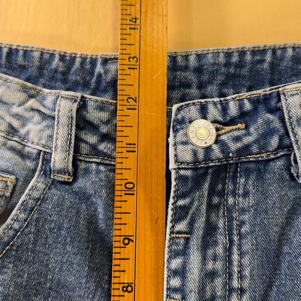 Women’s barrel leg blue denim jeans faded five pockets size 10 - Picture 5 of 10